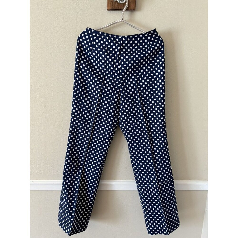 Vintage Meadowbank Womens Size 12 Blue White Polka Dot Pants READ